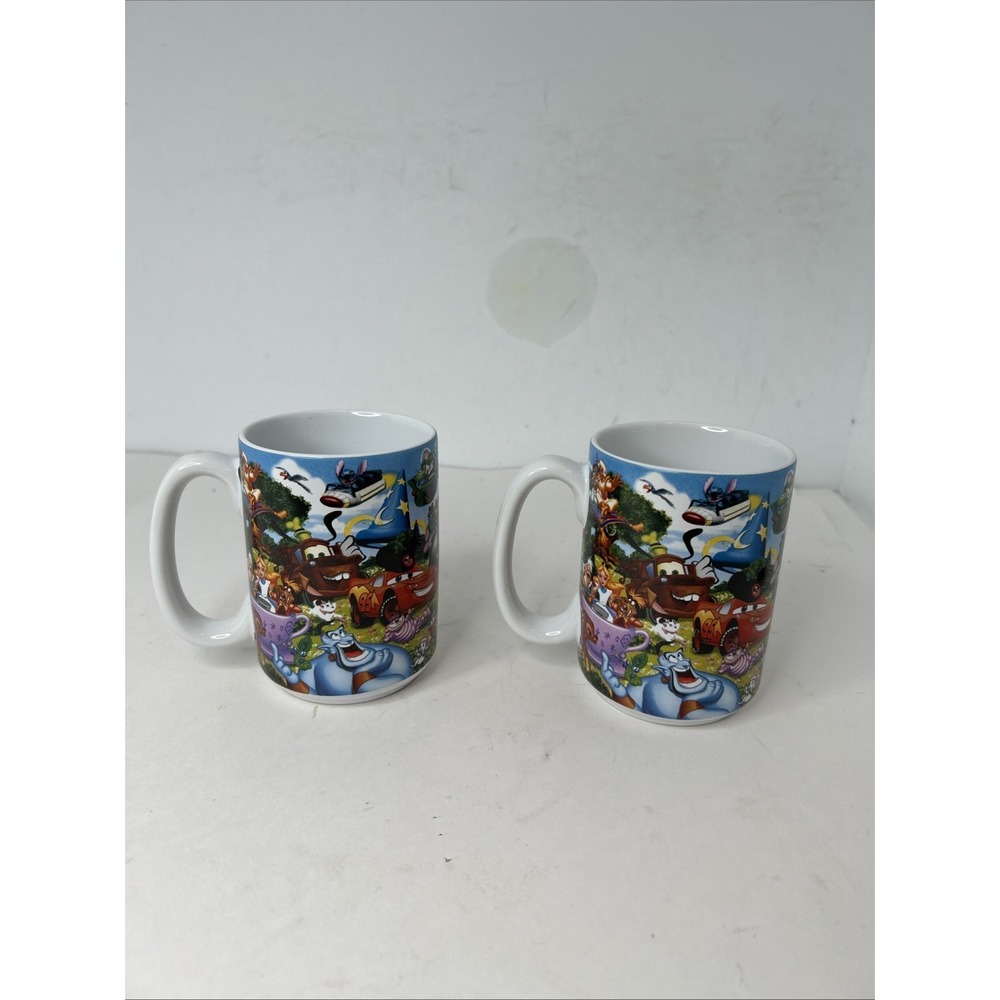 Walt Disney World Parks Pixar Grandma And‎ Grandpa Set Authentic Mugs